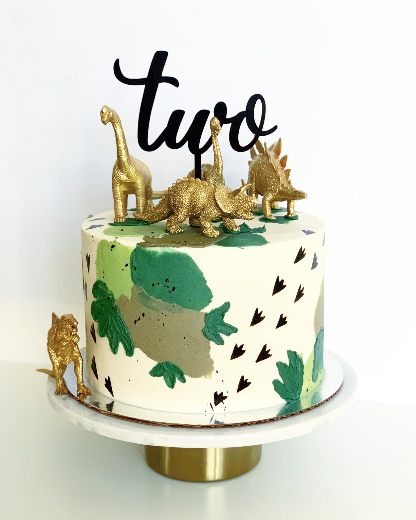 Dinosaur Tracks Cake