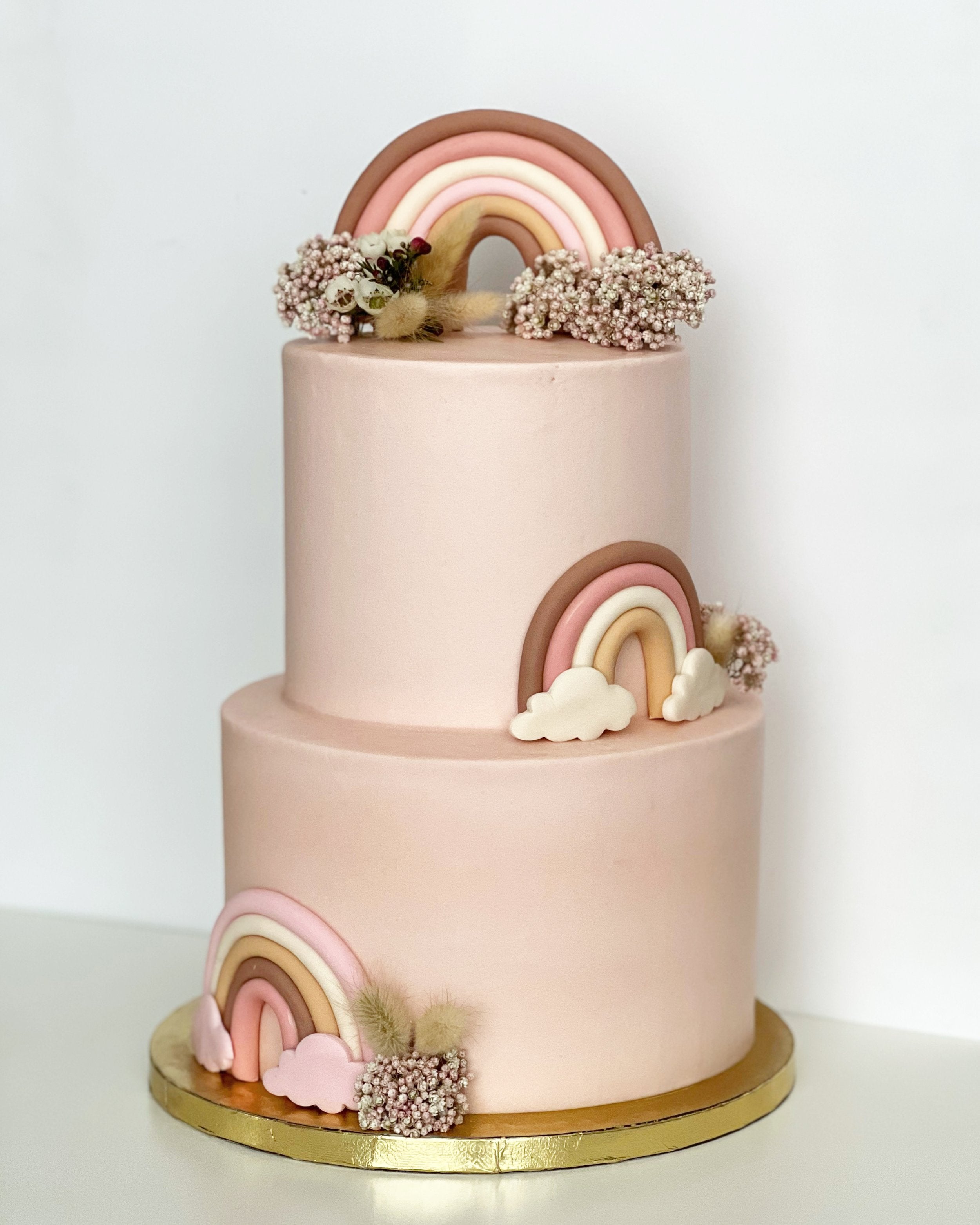 Pink Rainbow Cake for Unicorn Themed Birthday Party | Rainbow birthday cake,  Birthday cake kids, 4th birthday cakes