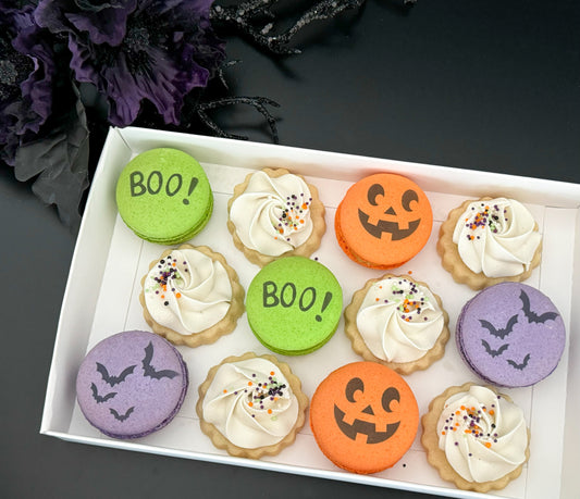 Halloween Macaron & Cookie Combo Box