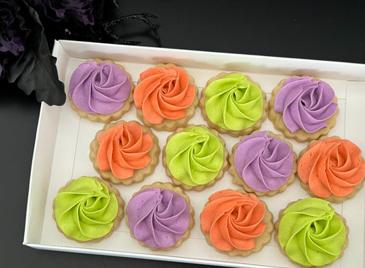 Halloween Mini Buttercream Cookies