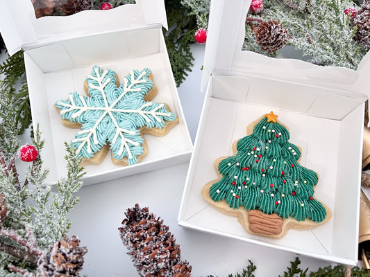 Large Snowflake or Christmas Tree Cookie